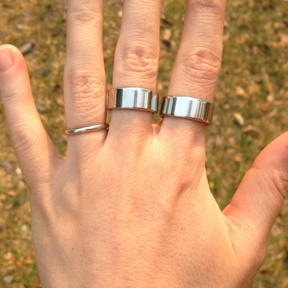 Ring Band Stainless Steel Wide Silver - Picture 2 of 8